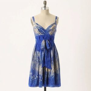 Lil Caballo Falls Abstract Printed Silk Dress